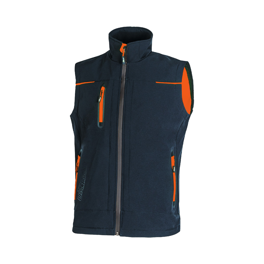 Gilet da lavoro invernale future universe deep blue carbon u-power - taglia s.