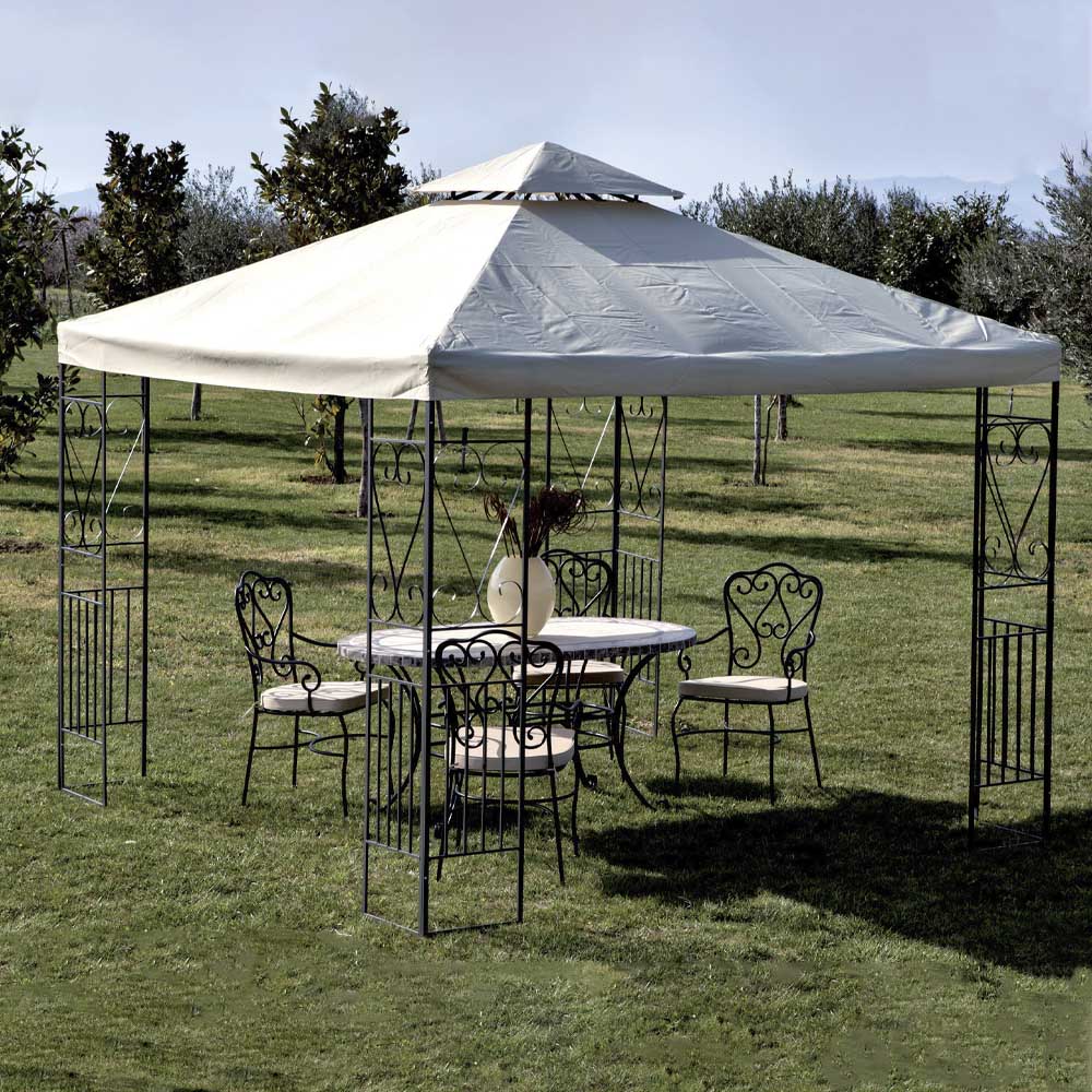 Gazebo in acciaio verniciato modello decor ecr� ferliving - mt. 300x300x260h.