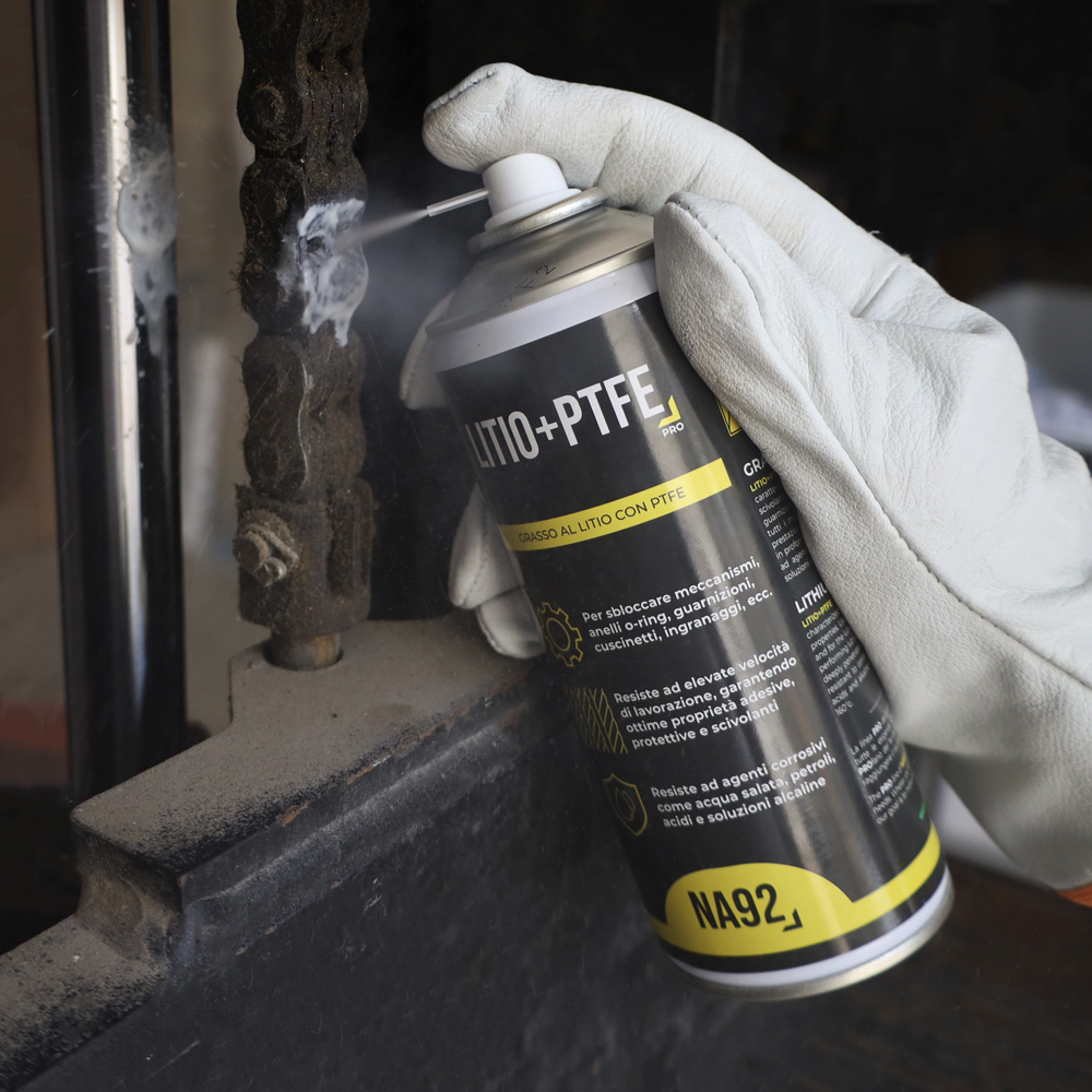 Grasso al Litio con Teflon NA92 LITIOPTFE 400 ml per Uso Professionale