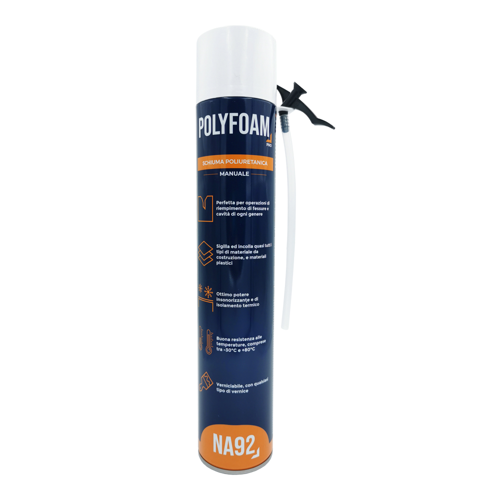 Schiuma Poliuretanica Manuale NA92 POLYFOAM 750 ml - Riempimento ed Isolamento