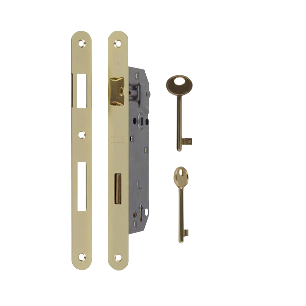 Serratura Patent Grande Ottonato AGB - Foro 50 mm e Quadro 8 mm