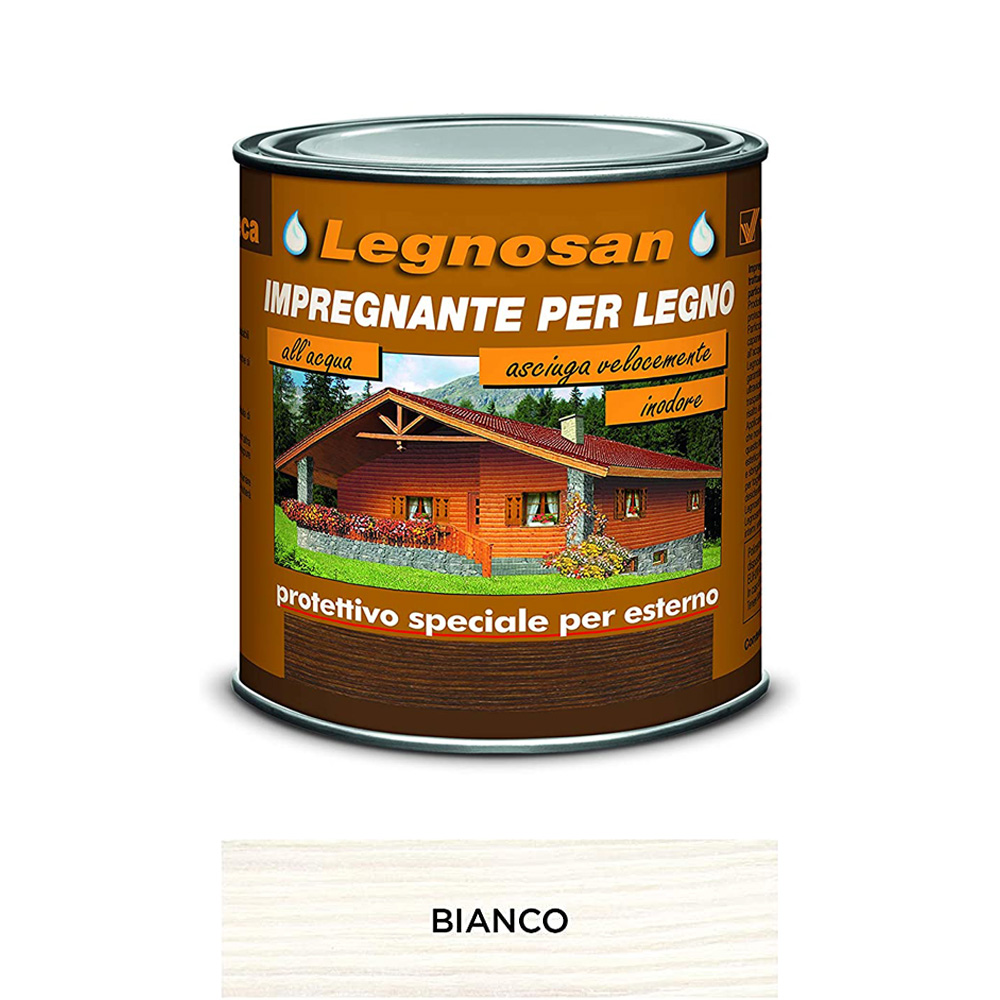 Impregnante all'Acqua per Legno Esterno Legnosan 2,5 Lt VELECA - Bianco