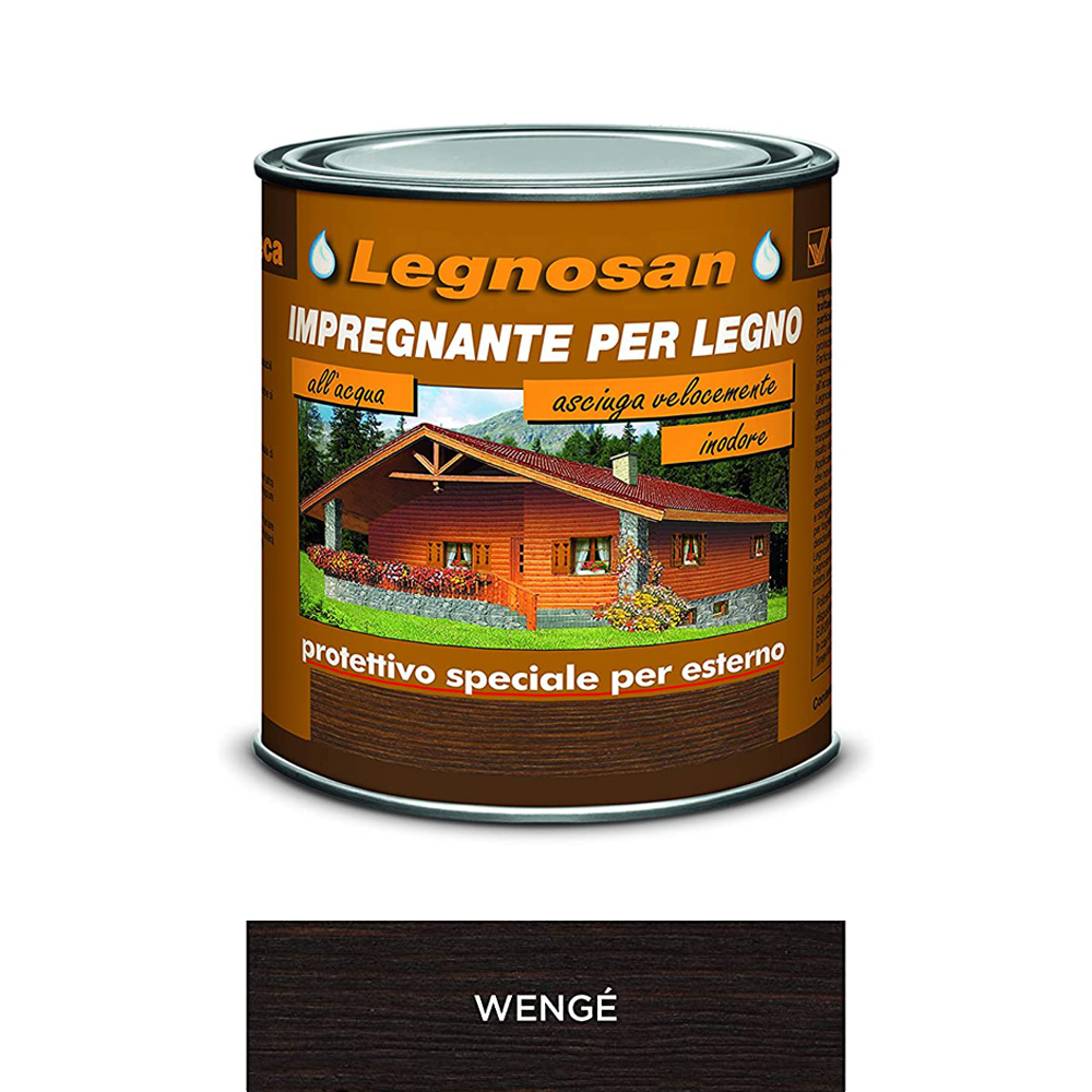 Impregnante all'Acqua per Legno Esterno Legnosan 2,5 Lt VELECA - Wenge