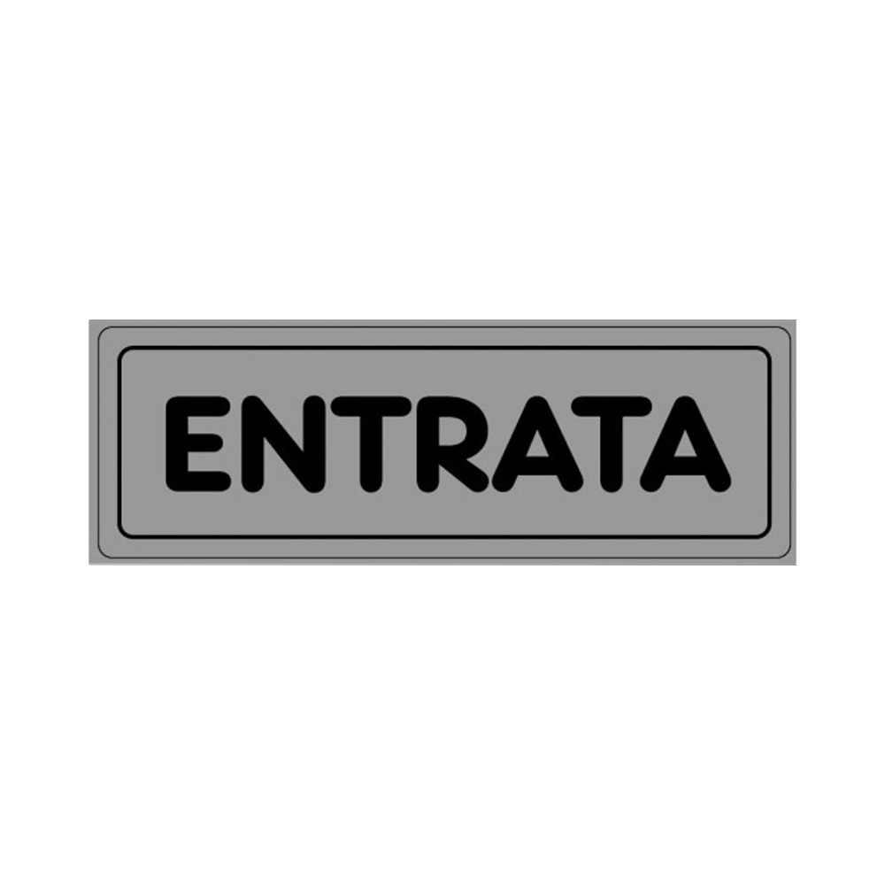 Cartello in carta autoadesiva 15x5 cm - entrata.