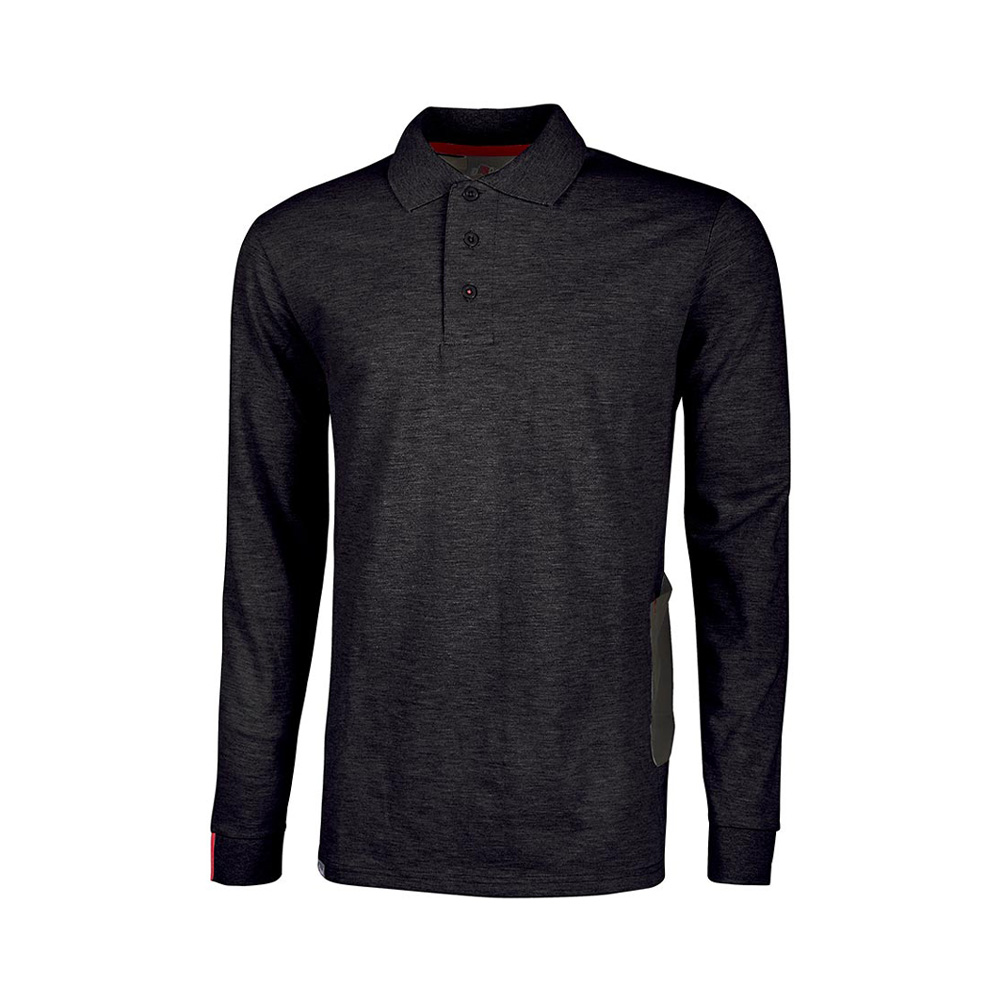 Polo maniche lunghe enjoy live black carbon u-power - taglia xxl.