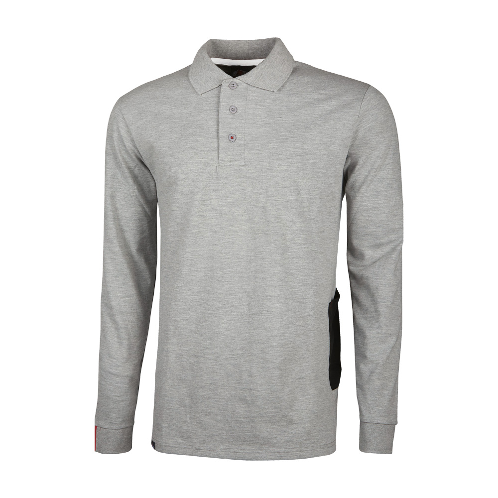 Polo Maniche Lunghe Enjoy Live Grey Silver U-POWER - Taglia XL