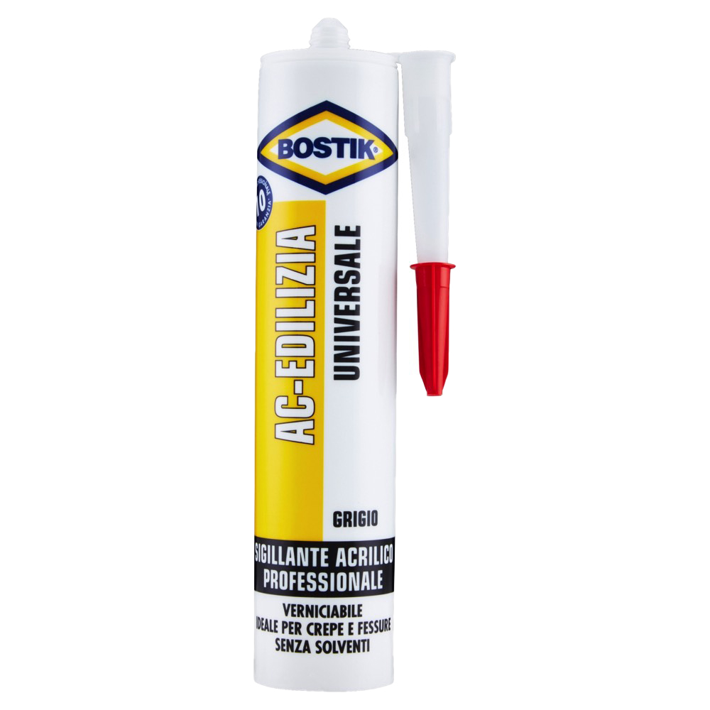 Sigillante acrilico verniciabile ac-edilizia 300 ml bostik - grigio.
