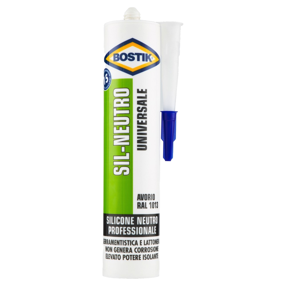 Silicone neutro avorio ral 1013 bostik 300 ml.