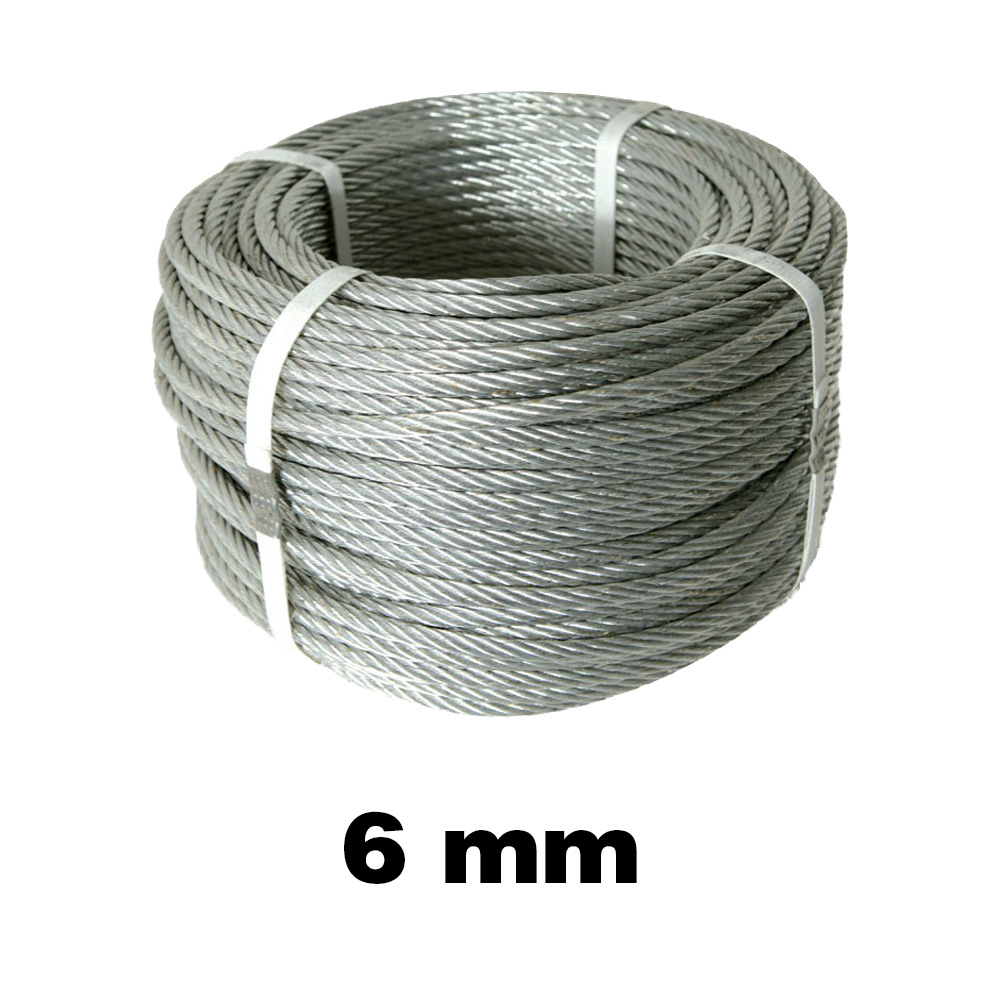 Cavetto Acciaio 6 mm FERWORK 100 mt