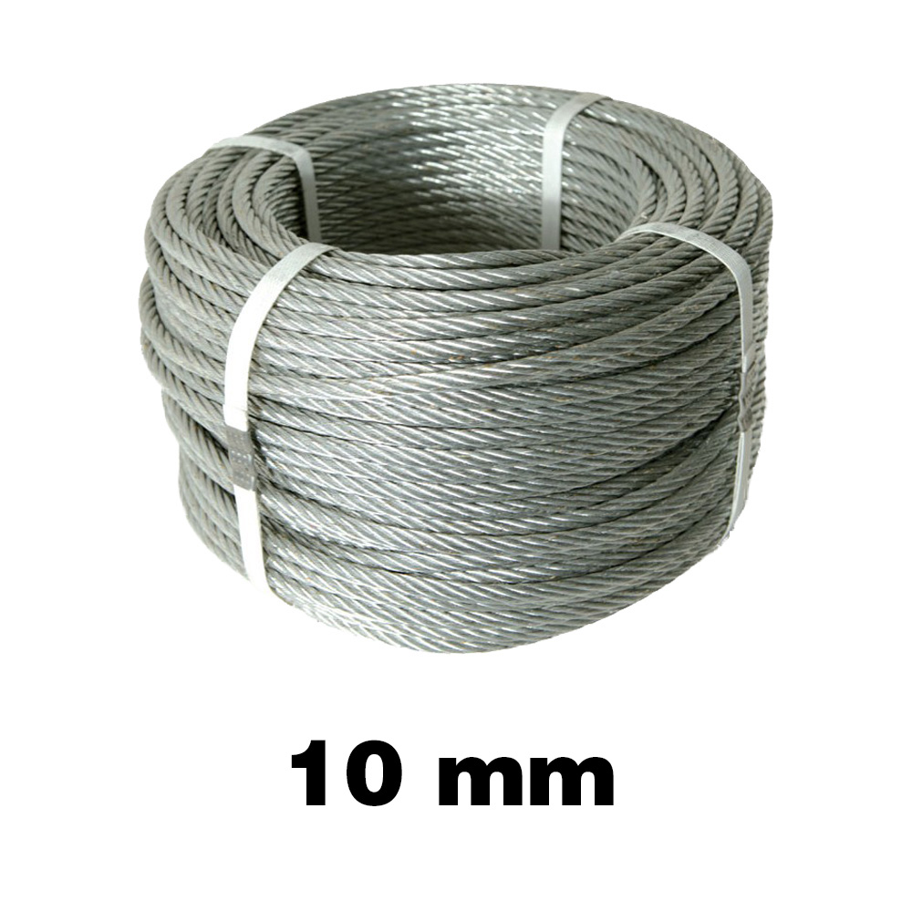 Cavetto acciaio 10 mm ferwork 100 mt.