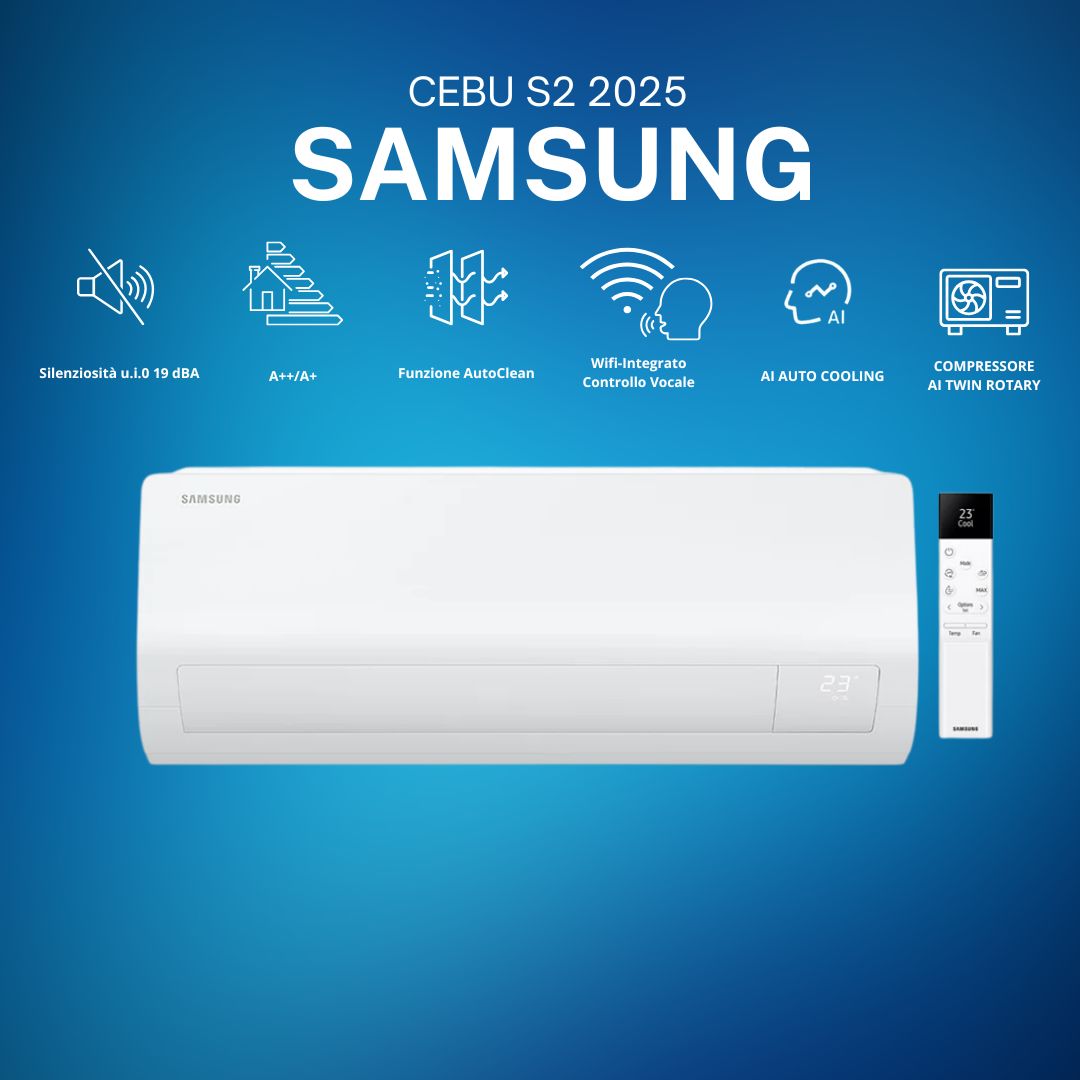 Climatizzatore Samsung CEBU S2 Novita' 2025 WiFi Dual Split 12000+12000 BTU