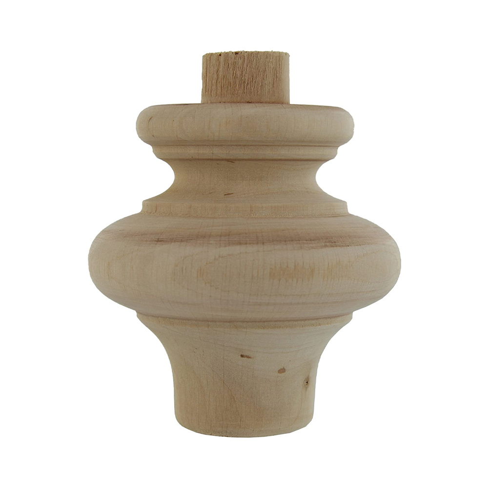 Piede in legno di ontano 88x100 mm ferliving - colore legno naturale.