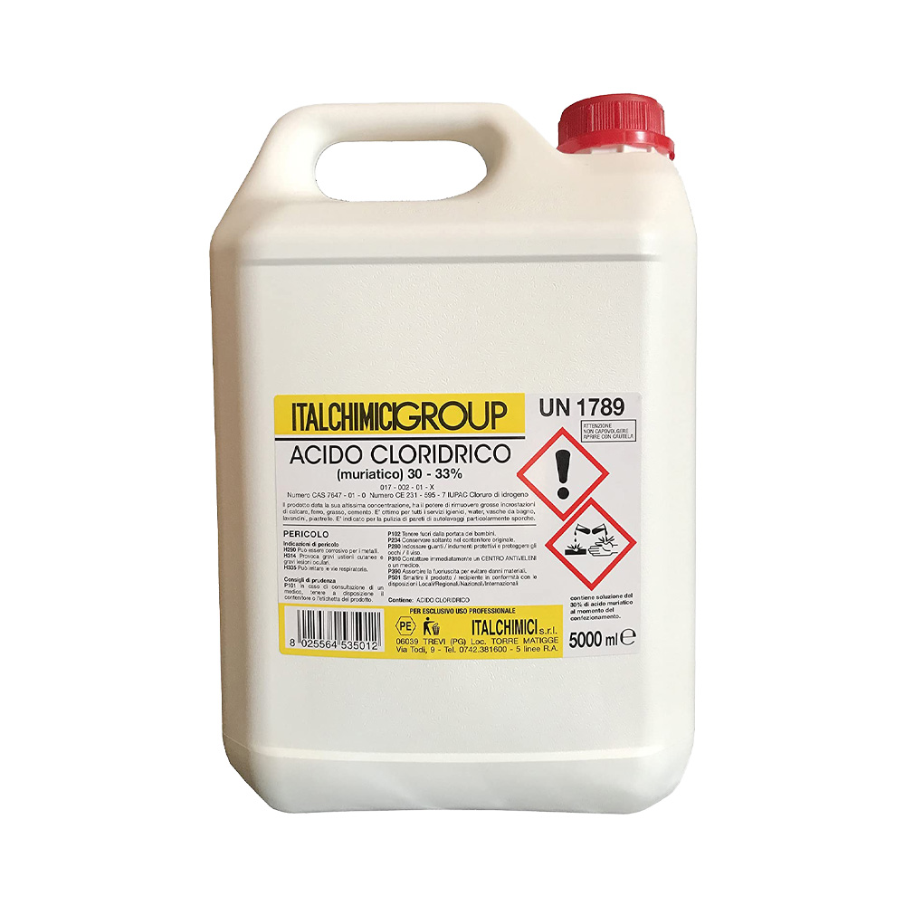 X4 acido muriatico puro italchimici - 4 taniche da 5 lt.