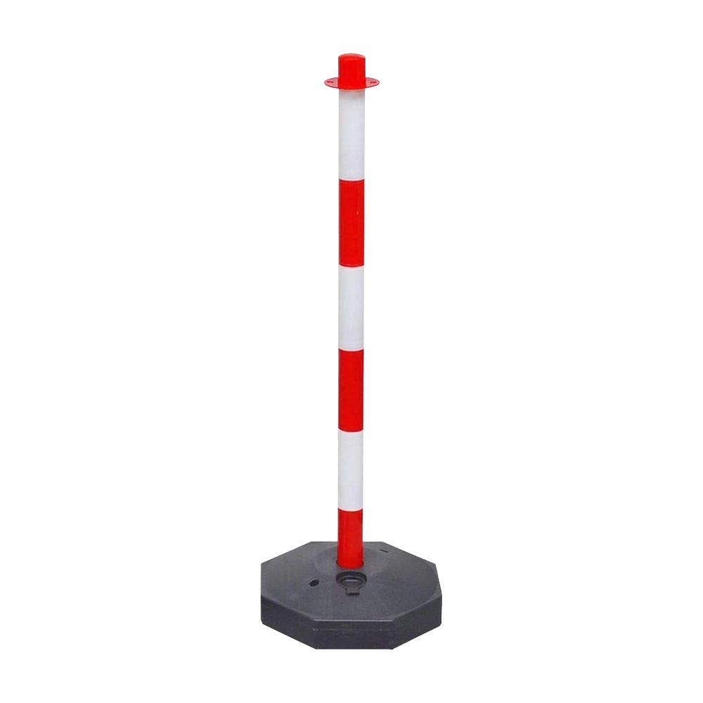 X10 colonnina per catena segnaletica rosso e bianco 90 cm - scatola da 10 pezzi.