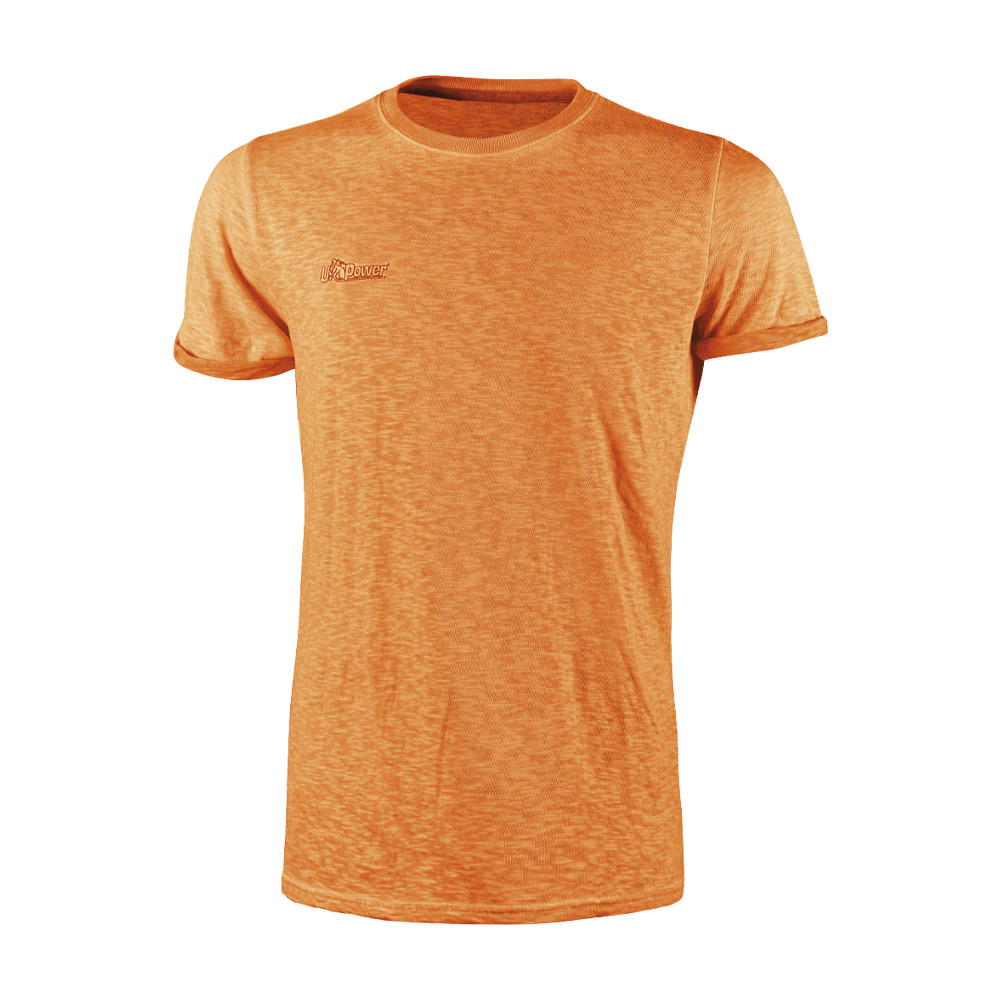 T-shirt cotone fiammato enjoy fluo orange u-power - taglia xl.