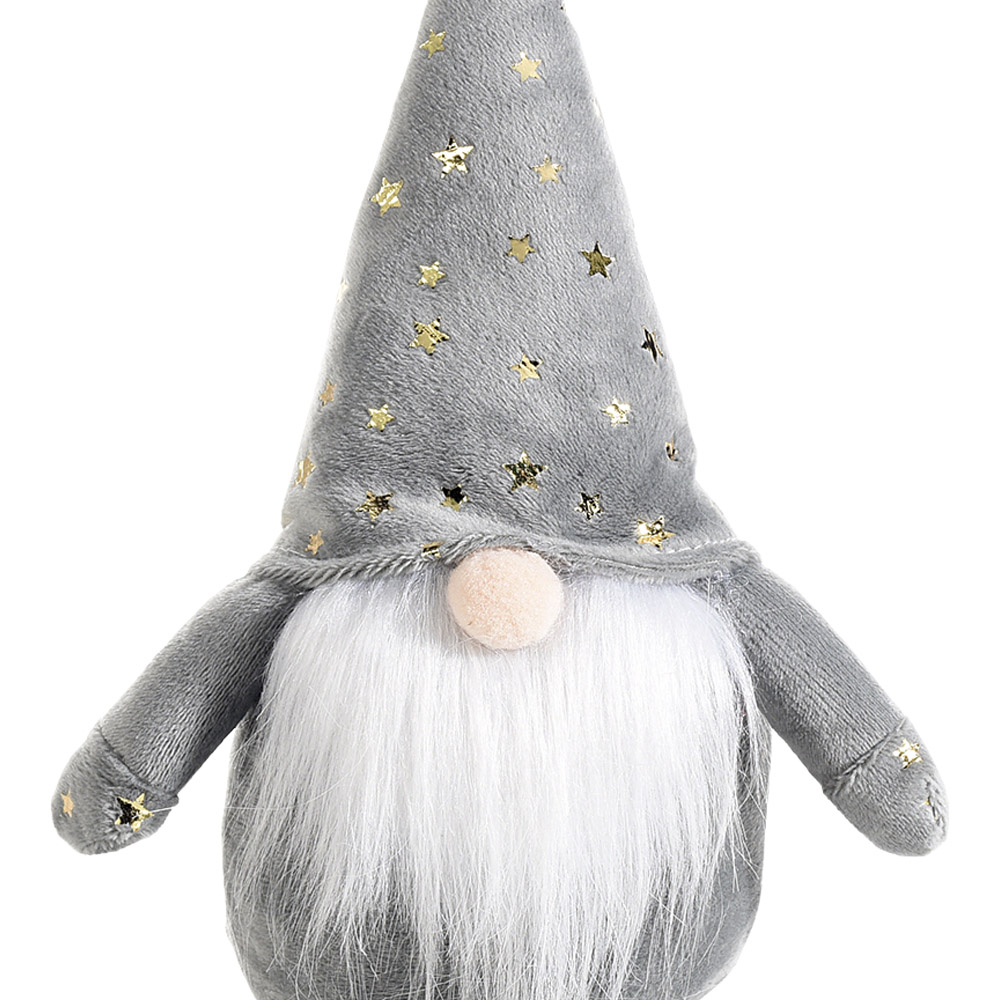 Peluche in Eco-Fur di Babbo Natale con Cappello Decorato FERCOLOR - 13x8x21h cm