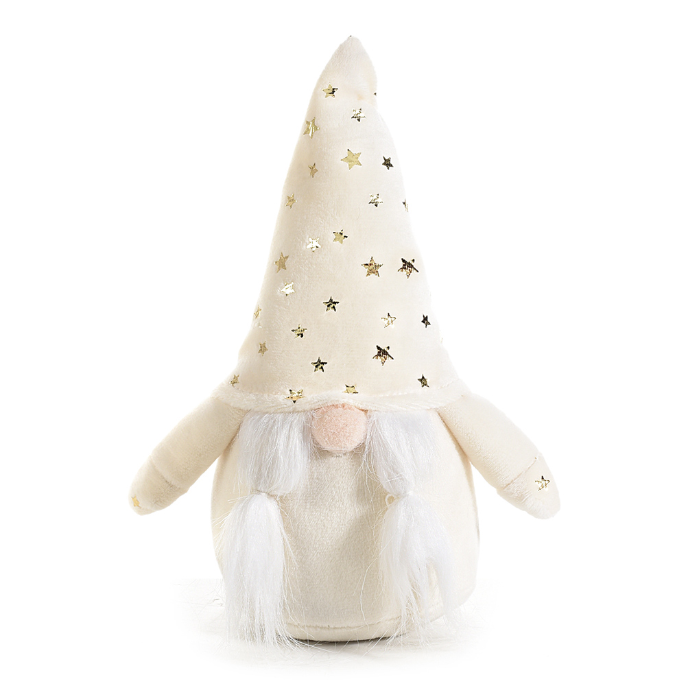 Peluche in eco-fur di mamma natale con cappello decorato fercolor - 13x8x21h cm.