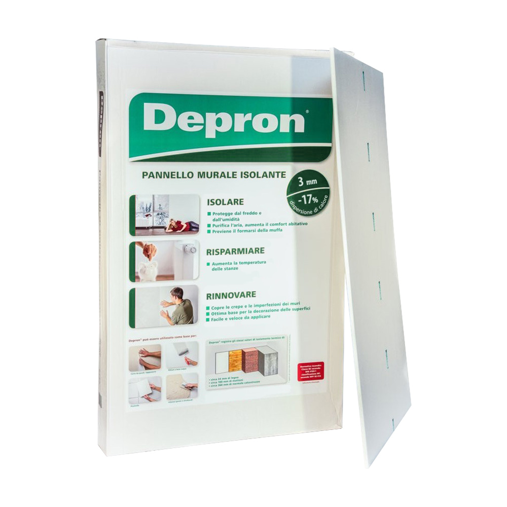 x20 Pannelli Isolanti per Interni 80x125 cm / 20 mq DEPRON - Spessore 3 mm