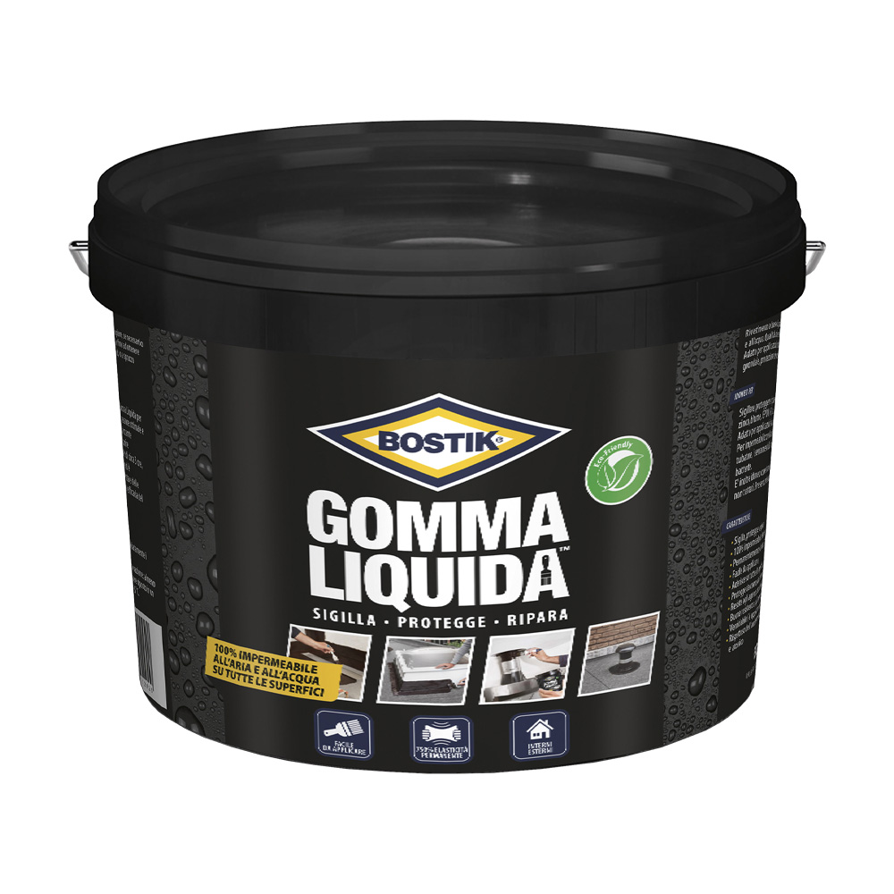 Impermeabilizzante gomma liquida 16 lt bostik - sigilla, protegge, ripara.