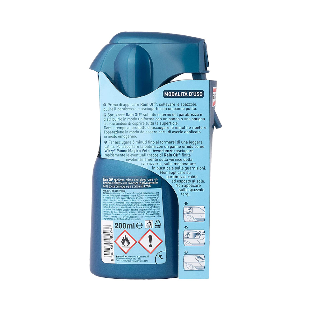 Trattamento Antipioggia per Parabrezza Rain Off Trigger AREXONS 200 ml