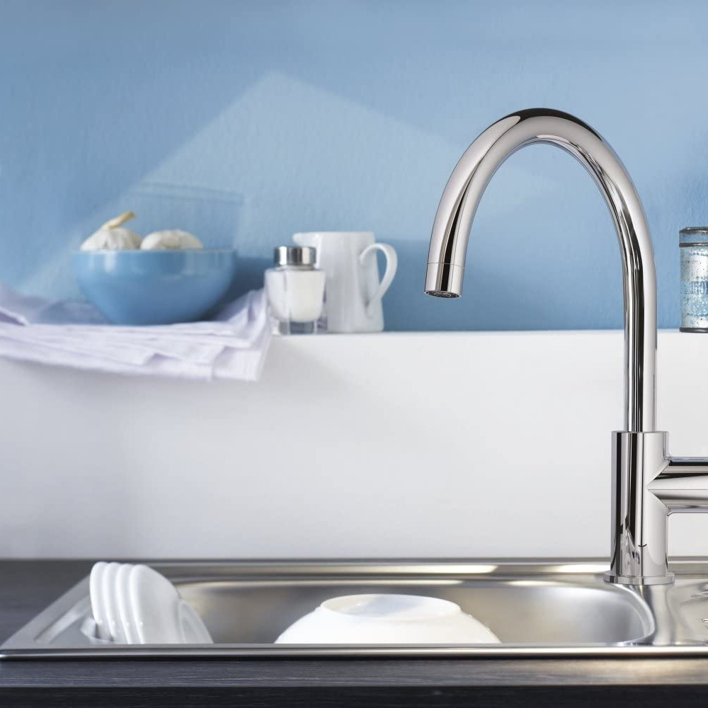 Miscelatore Monocomando per Lavello Canna Alta Bauedge GROHE - Finitura Cromata