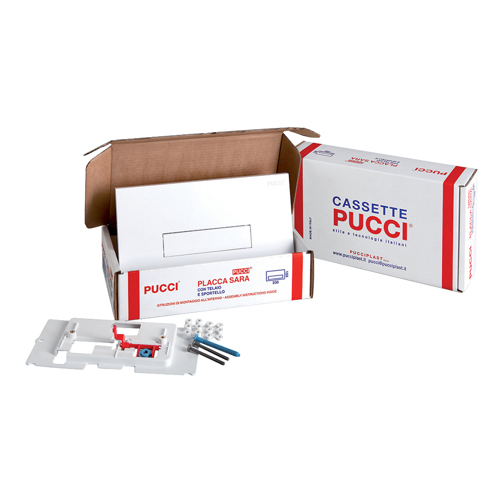Kit di sostituzione placche sara monotasto bianca pucci - spessore placca 12 mm.