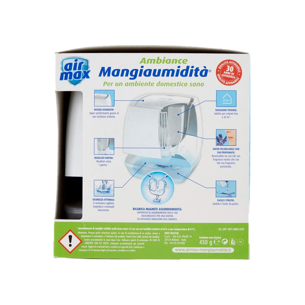 Vaschetta Assorbi Umidità Ambiance con Tab Magnete Neutra 450 gr AIR MAX