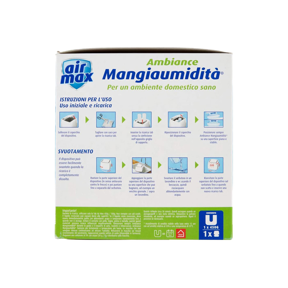 Vaschetta Assorbi Umidità Ambiance con Tab Magnete Neutra 450 gr AIR MAX