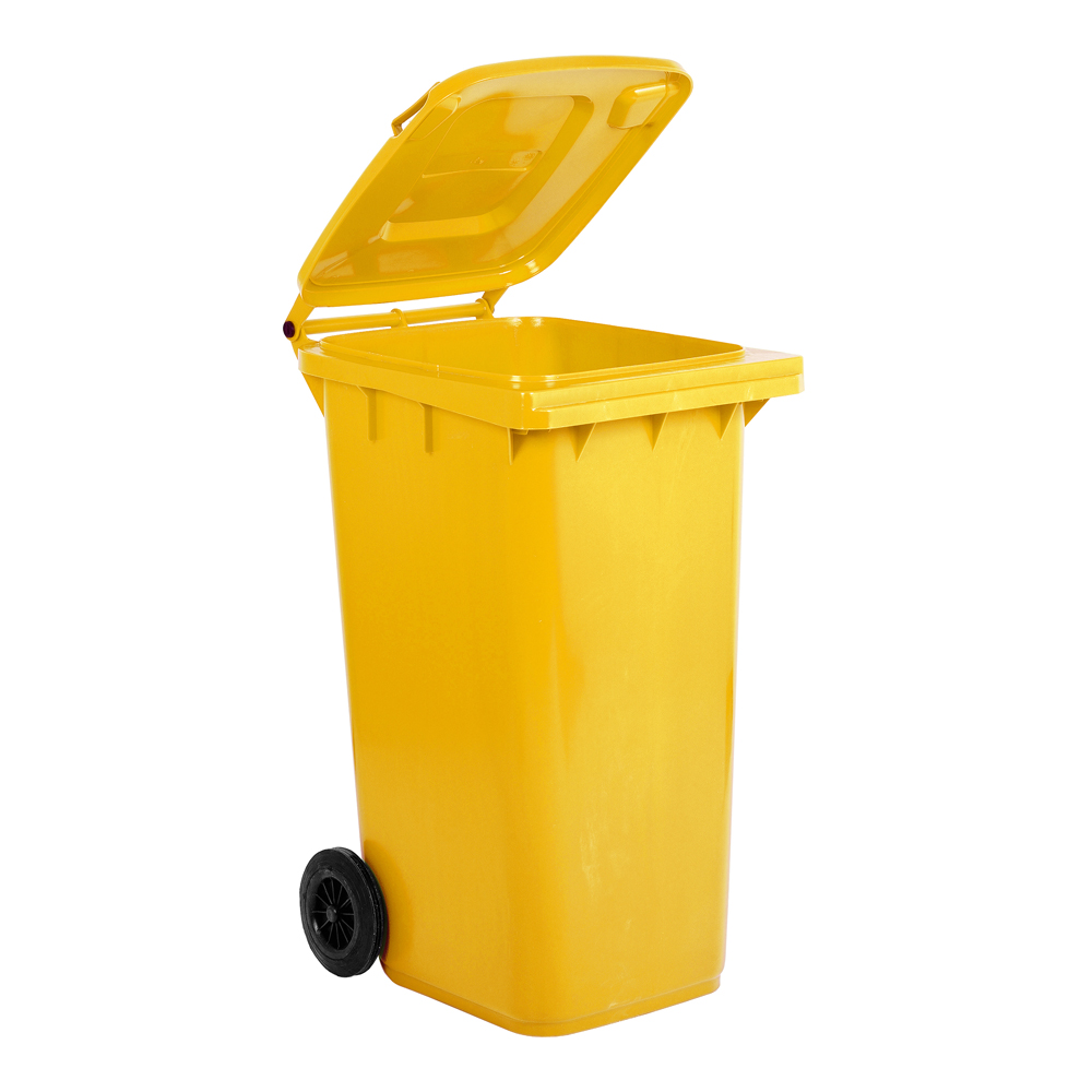 Secchio Pattumiera con Ruote 120 LT FERLIVING - Giallo