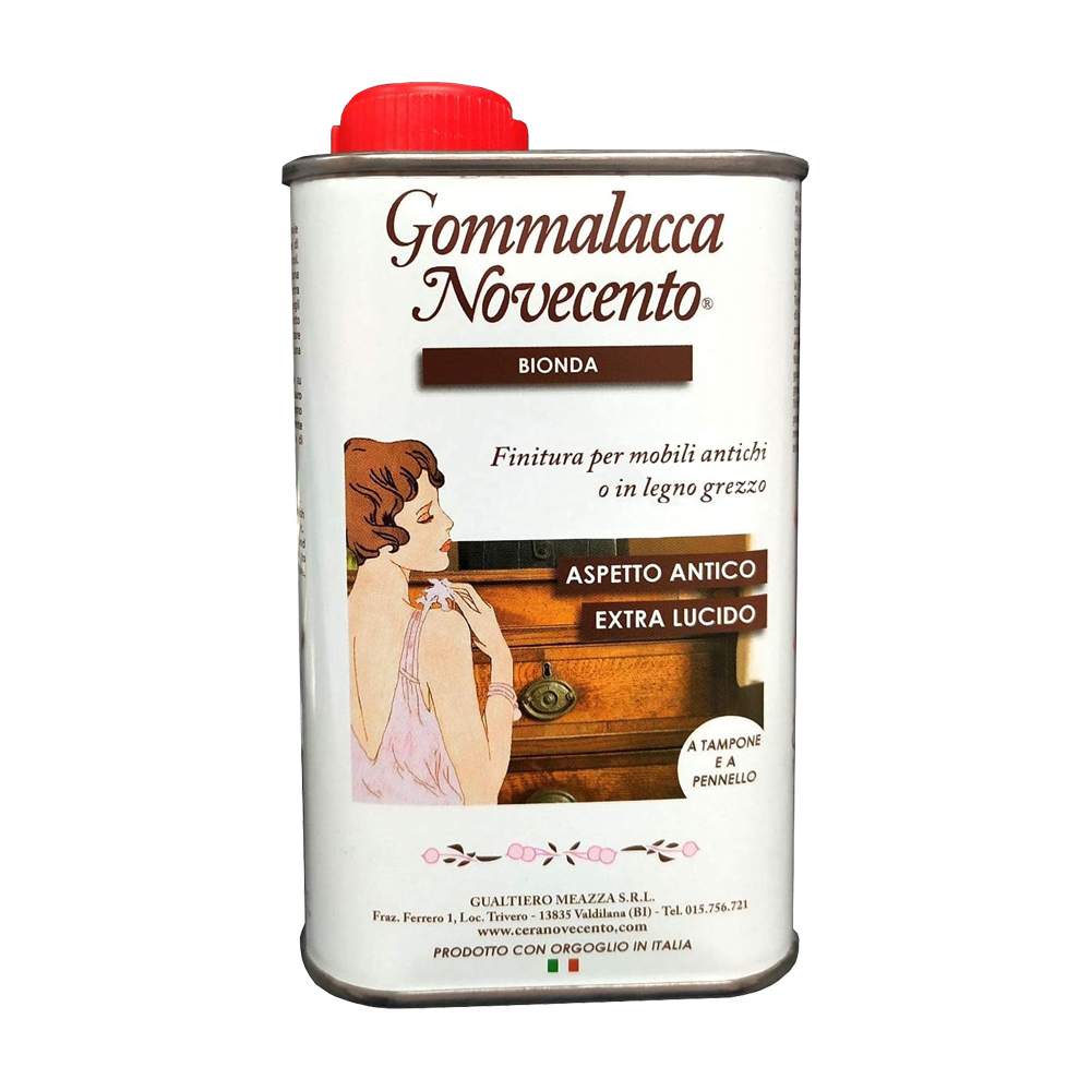 Vernice gommalacca novecento per legni chiari e scuri 250 ml - bionda.
