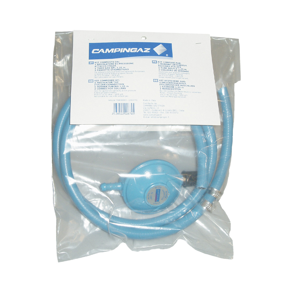 Kit per barbecue a gas campingaz - regolatore, tubo, fascette stringitubo.