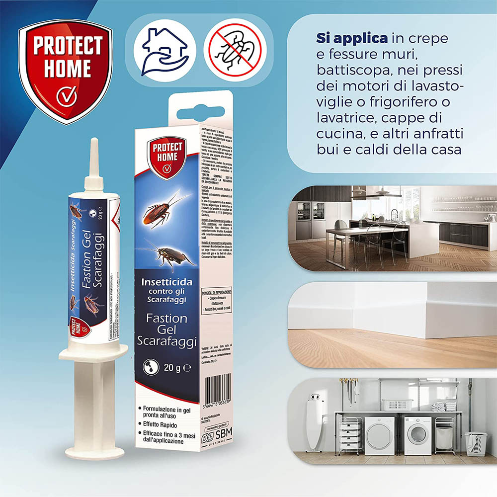 Esca Insetticida Fastion Gel Scarafaggi PROTECT HOME - Siringa da 20 gr
