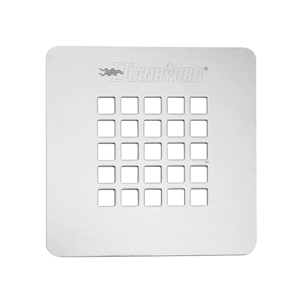 Griglia per piatto doccia serenity inox - 12,5 x 12,5 cm.