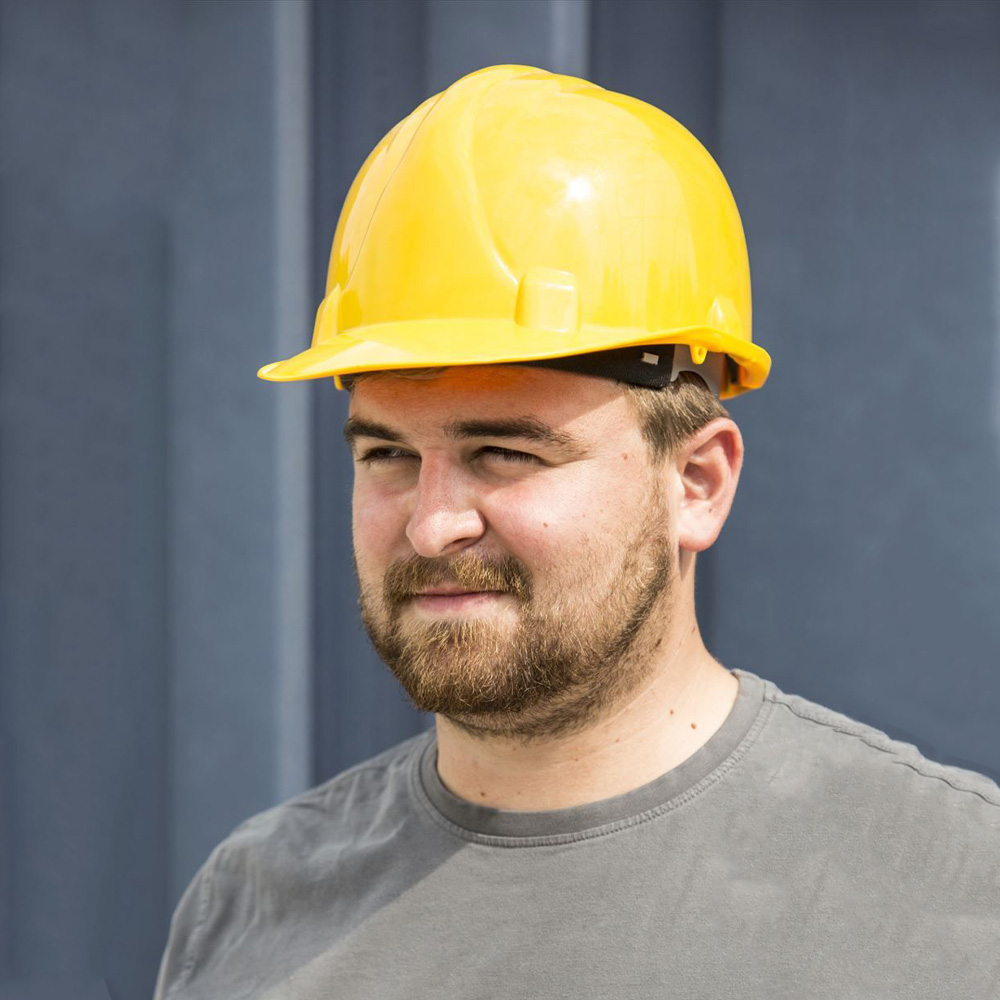 Elmetto Protettivo da Cantiere Omologato FERWORK - Giallo - Taglia Unica