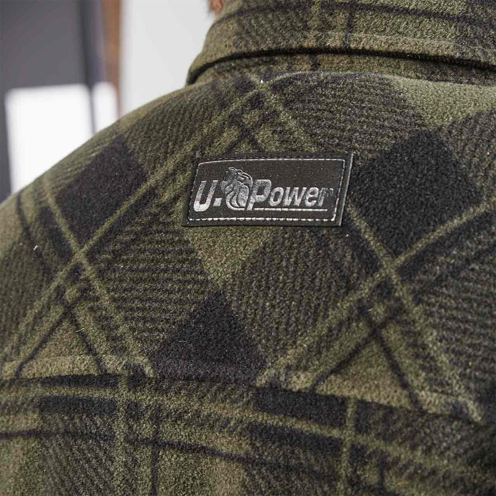 Camicione in Pile Exciting Willow Dark Green U-POWER - Taglia XL