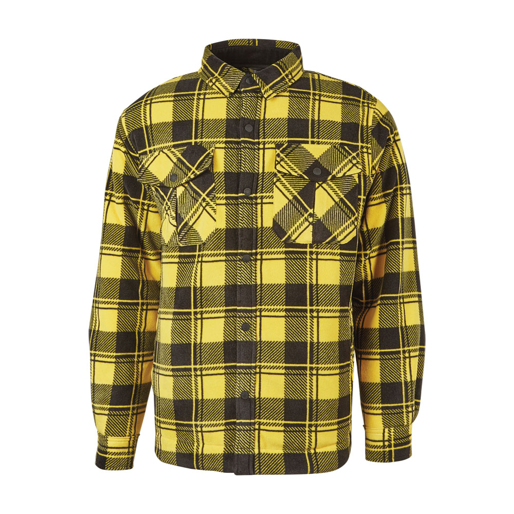 Camicione in pile exciting willow yellow pepita u-power - taglia xxl.