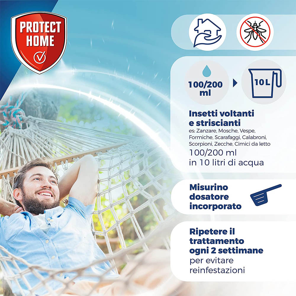 Insetticida Concentrato Cyperbase 1 Lt PROTECT HOME - Triplo Principio Attivo