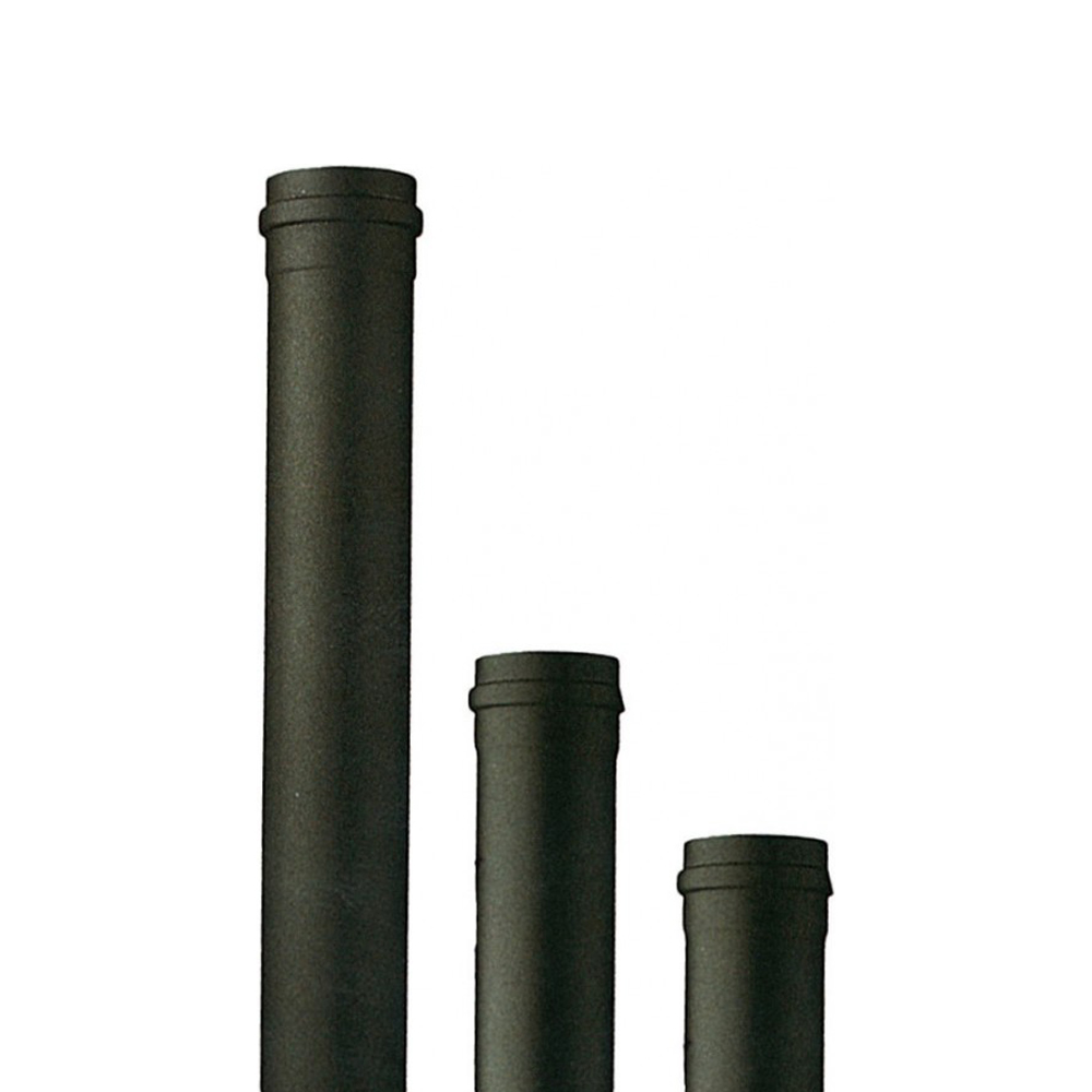 Tubo per stufe a pellet nero opaco 100 cm save - diametro 8 cm.
