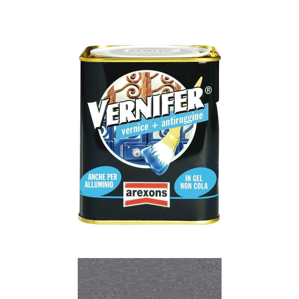 Smalto Antiruggine Vernifer in Gel 750 ml AREXONS - Antracite Antichizzato