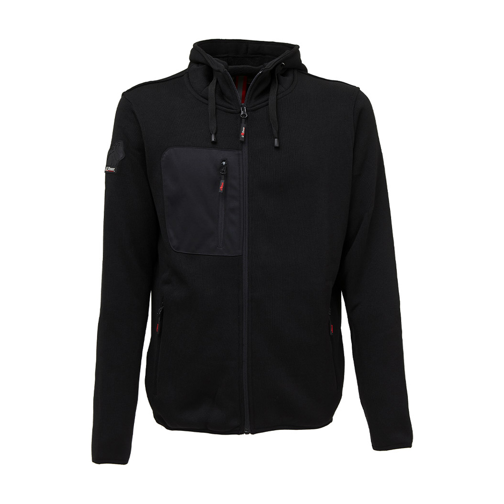 Felpa Full Zip con Cappuccio Enjoy Rainbow Black Carbon U-POWER - Taglia L