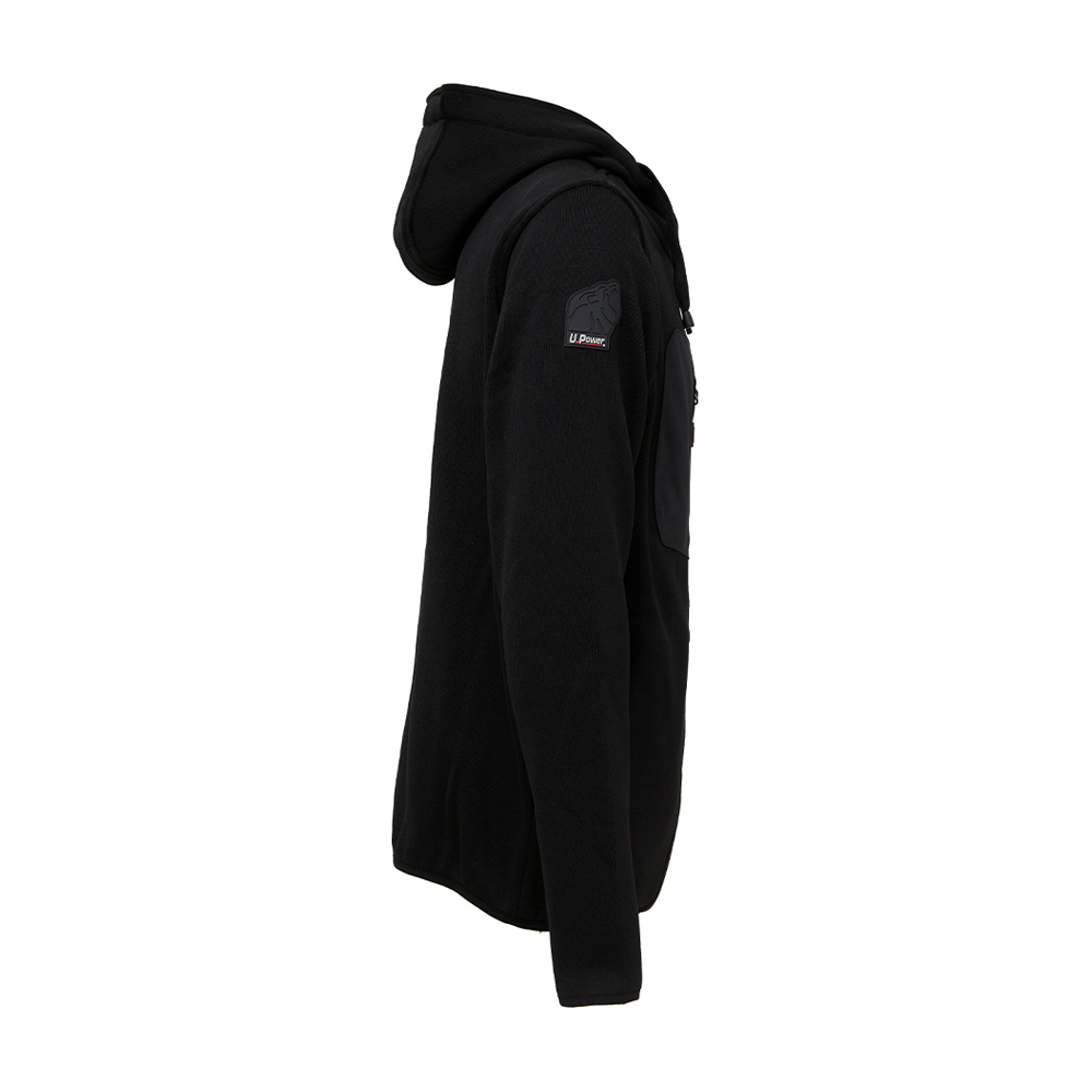 Felpa Full Zip con Cappuccio Enjoy Rainbow Black Carbon U-POWER - Taglia L
