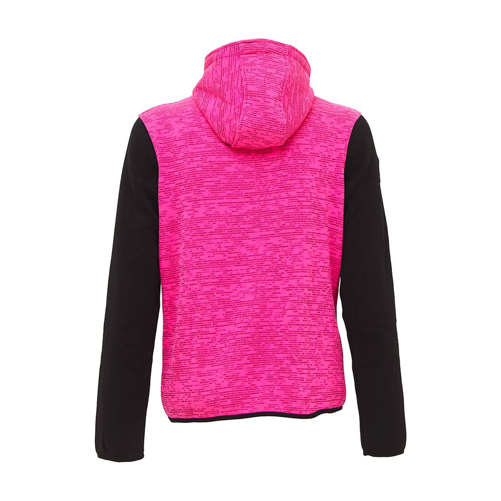 Felpa Full Zip con Cappuccio Enjoy Rainbow Lady Black Fucsia U-POWER - Taglia XS