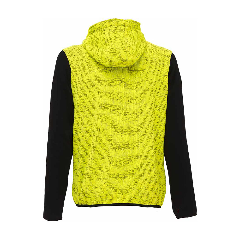 Felpa Full Zip con Cappuccio Enjoy Rainbow Giallo Fluo U-POWER - Taglia M