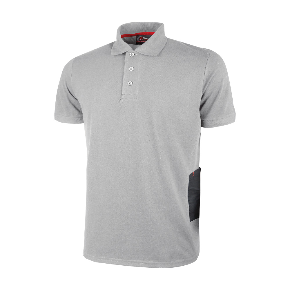 Polo maniche corte enjoy gap grey silver u-power - taglia m.