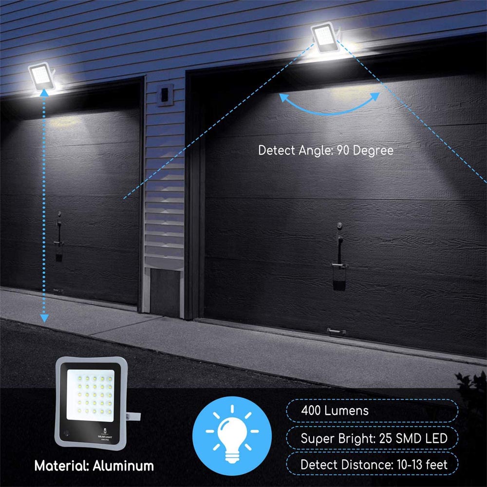 Proiettore LED 30W 6500K AIGOSTAR - Sensore, Pannello Solare e Telecomando