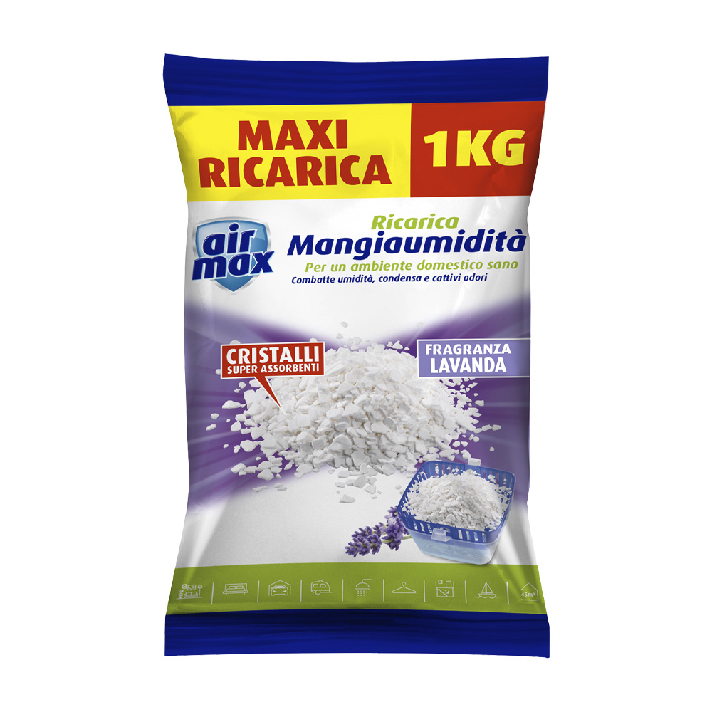 Ricarica Sali Assorbi Umidità 1 kg AIR MAX - Fragranza Lavanda