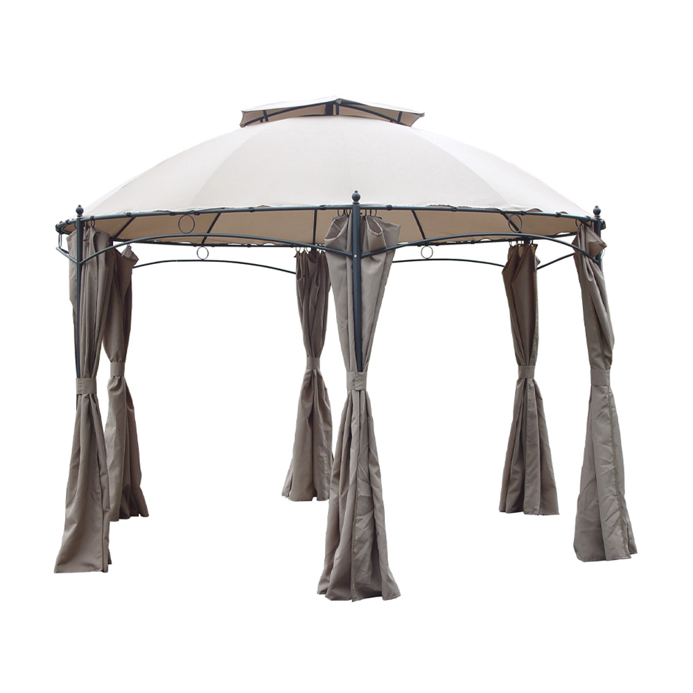 Gazebo esagonale gotic in acciaio ferliving 350x270h cm.