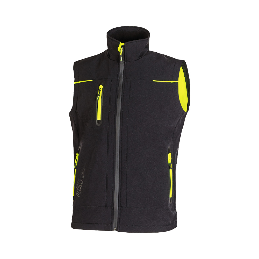Gilet da lavoro invernale future universe black carbon u-power - taglia s.