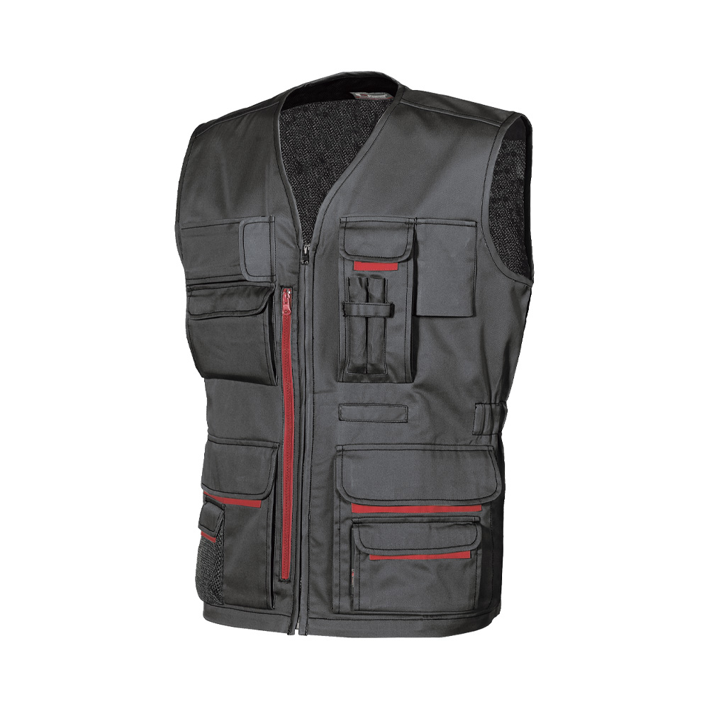 Gilet tasche multifunzione happy fun black carbon u-power - taglia s.