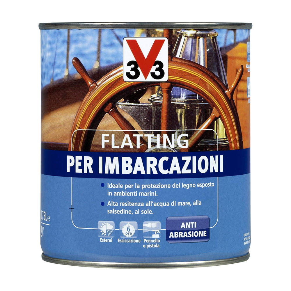 Vernice Flatting per Legno delle Imbarcazioni 750 ml V33 - Incolore Ambrato